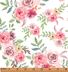 WB5.0- Pink floral windbreaker fabric